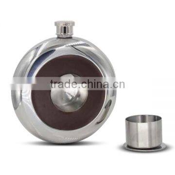 Stainless Steel Hip Flasks Laser Welding Mirror Flask With Cup 5oz photo-5