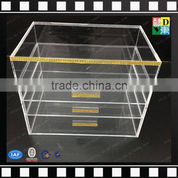 2016 HIGH TRANSPARENT ACRYLIC MAKEUP ORGANIZER 4 COMPARTMENTS WITH LIPSTICK HOLDER photo-6