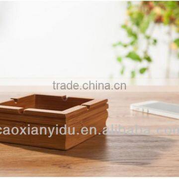 Fashion Solid Wood Bamboo Ashtray Boy's Creative Gift Ashtray European-Style