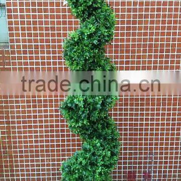 Wholesales artificial boxwood spiral indoor artificial trees, spiral topiary tree