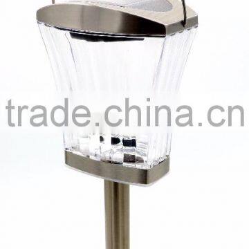 12pk 3-in-1 Stainless Steel Glass Lens Solar Garden Lawn LED Path Light photo-2