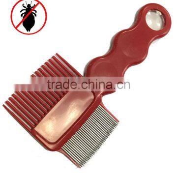 lice comb with magnifying glass