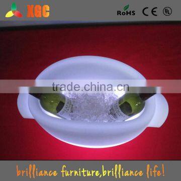 Big PE Plastic Made Gowing LED Bottle Ice Bucket,led Bottle Cooler for Bar and Pub photo-3