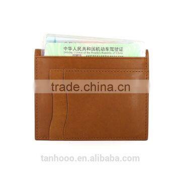 Customize Simple Style Wholesale Business Genuine Leather RFID Blocking Card Holder photo-3