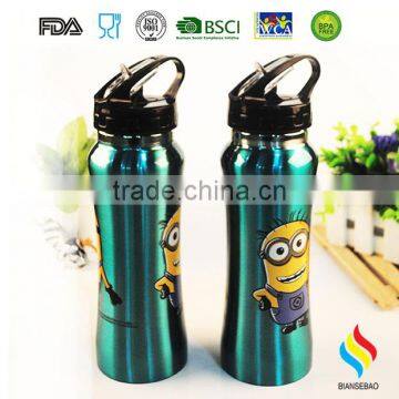 600ML Stainless Steel Sports Water Bottle With Straw photo-4