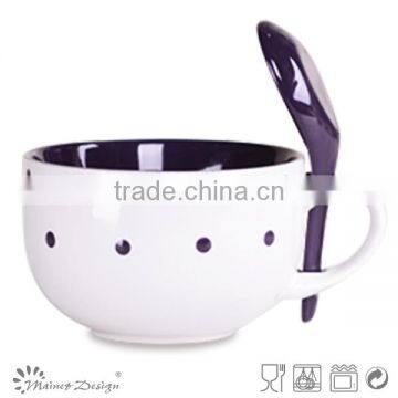 Color Glazed Soup Bowl,ceramic Soup Bowl 400ml photo-3