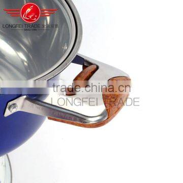 New Design 4pcs Colorized Stainless Steel Soup Pot Kitchen Cookware With Decal photo-2