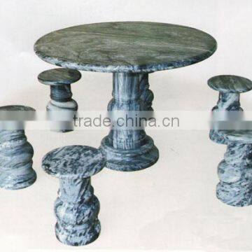 Grey Granite Stone Garden Table Set