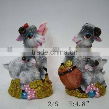 resin sheep for coin bank