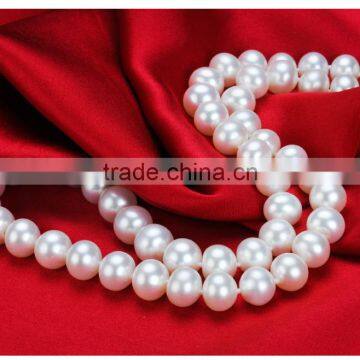Wholesale 10-11 mm White Freshwater Pearl Necklace and Earring Sets photo-3
