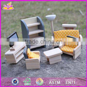 2017 New Design Children Pretend Play Wooden Dollhouse Furniture Sets W06B055 photo-5