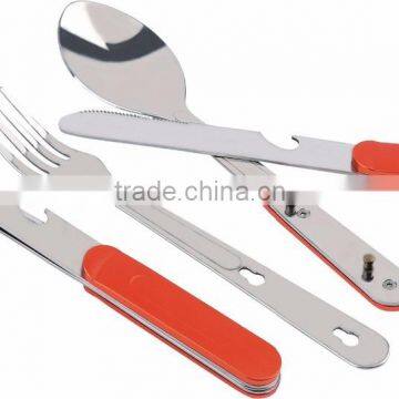 Ultralight Titanium Fork & titanium Spoon & titanium knife three-piece titanium cutlery Camping Hiking