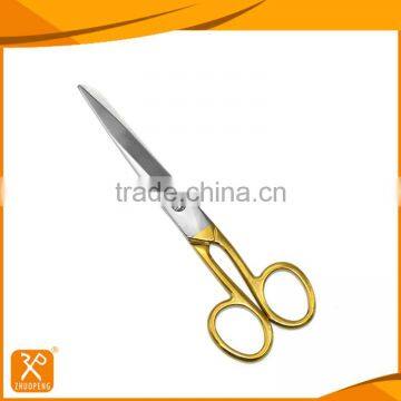 Full Stainless Steel Scissors With Gold-plating Handle photo-5