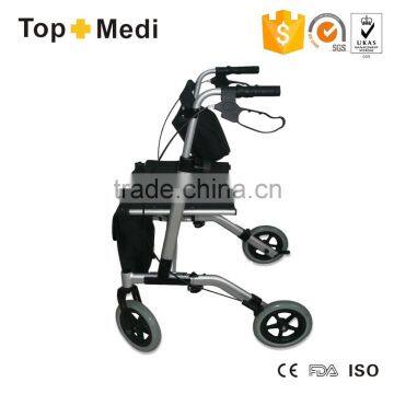 Topmedi Lightweight Aluminum Folding Rollator Walker photo-3