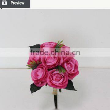 High Quality Fabric Artificial Rose of 7 Head photo-2