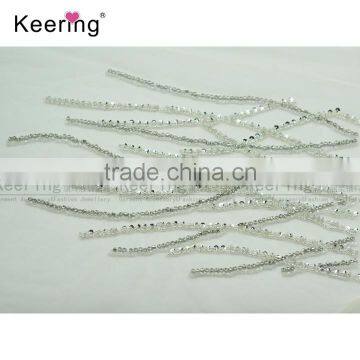 New Design Cloth Patch Of Wedding Dress 2017 With Crystal Rhinestone WDP-035 photo-2