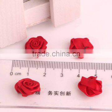 Hand Made Fake Polyester Satin Ribbon Flowers photo-3