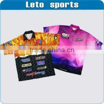 sublimation OEM Motorcycle & Auto Racing shirt pit shirt