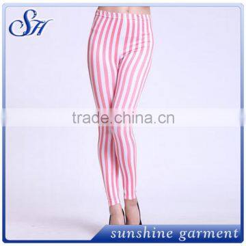 Pink Women 92% Polyester 8% Spandex Soft Printed Brushed Leggings 2017 photo-5