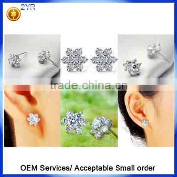 Aaa Cubic Zirconia Earring Classic 925 Streling Silver Stud Earring photo-4