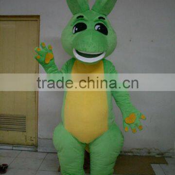 Hilarious Green Dragon Mascot Costume/White Teeth Dragon Mascot Costume