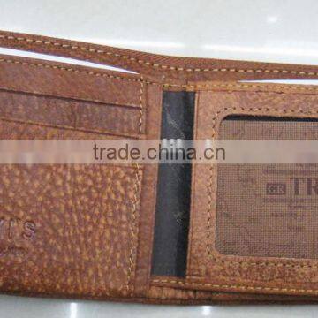 Fashion Golden Supplier Latest Man Real Leather Fold Wallet photo-2