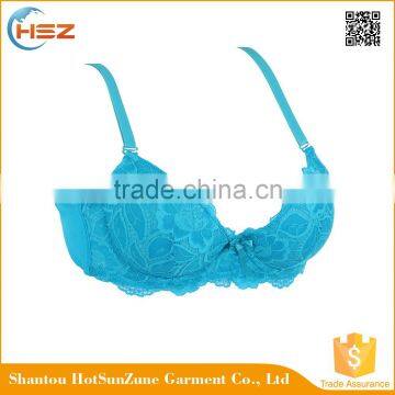 HSZ-58048 Latest Fashion Underwear Lady Custom Lingerie With Lace Very Sexy Push Up Bra