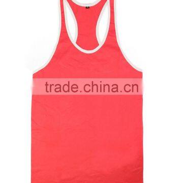 Contrast Piping 100% Cotton Mens Tank Top photo-4