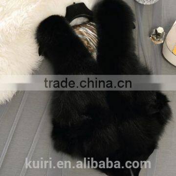 New Winter Genuine Fox Fur Vest Women's Full Pelt Waistcoat Warm Fashion Short Gilet photo-5