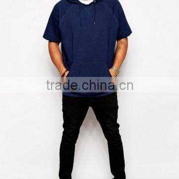 Oversized In Men's Short Sleeve Blank Hoodie photo-4