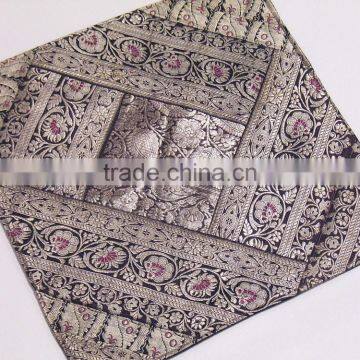 Chocolate Ethnic Cushion Covers Old Zari India Style Room Decor Pillow Cases photo-3