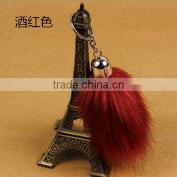 Imitation Fox Tail Fur Car Keys Pendant Large Fashion Fox Fur Jewelry Package Custom Made photo-2