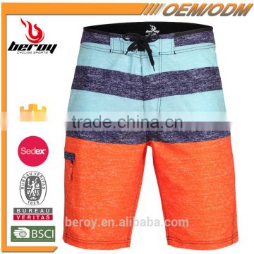 BEROY Men Beach Board Shorts wiht Mesh Lining, colorful stripe beachwear