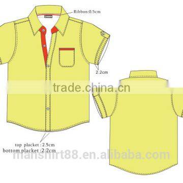 fashion designer bright colored short sleeve custom kids shirt