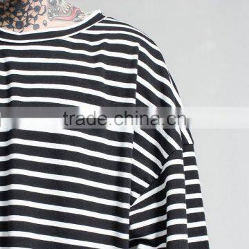 Stripe Cotton Short Sleeves t Shirt for Men photo-6