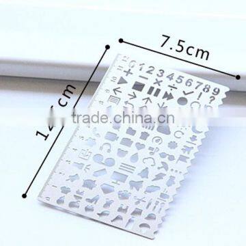 Hot Sales DIY Stainless Steel Drawing Templates/ Bookmark for Planner,Scrapbook, Handbook photo-3