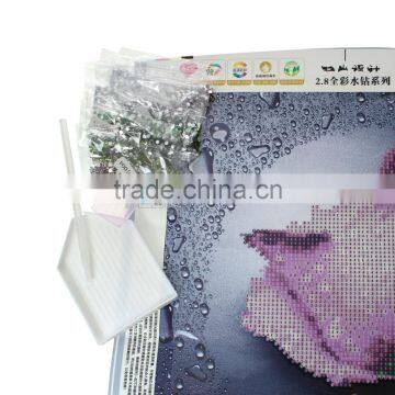 Handmade Purple Flower Pattern Embroidery Diamond &Rhinestone Painting DIY Kit Cross Stitch For Living Room photo-3