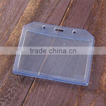 Good Quality Light Blue Transparent Vertical ID Card Holders