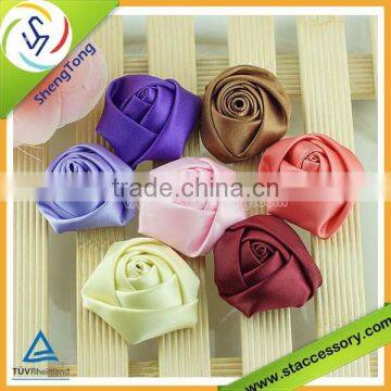 hot sale make satin ribbon flowers designs of ribbon flowers