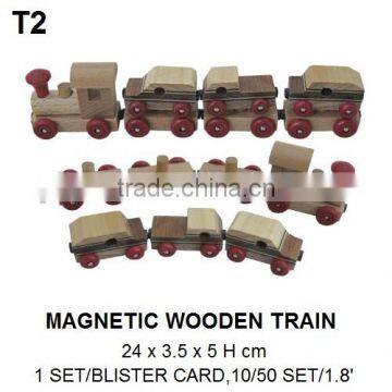 FUNNY MAGNETIC WOODEN TRAIN TOY FOR KIDS photo-3