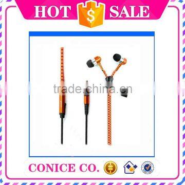 Cheap Noise Cancelling Function Metal Plug Zipper In-Ear Earphone With Mic photo-5