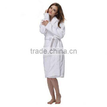 White Luxury Hotel Bathrobe,Coral Fleece Material