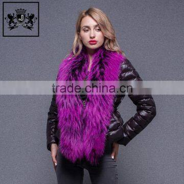 Fashion design ultra light lady fur down jacket for winter