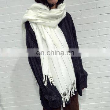 Cashmere Scarf Lady Vertical Stripe Dotted Line Fashionable Scarf photo-4