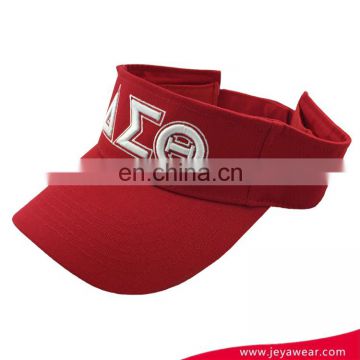 Custom embroidered wholesale cotton women's fashion adjustable golf sun visor