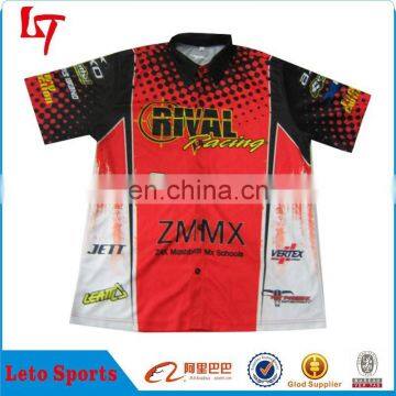 sublimation custom motorcycle top&shirt/leather motorbike racing suit/team motorcosse polo design