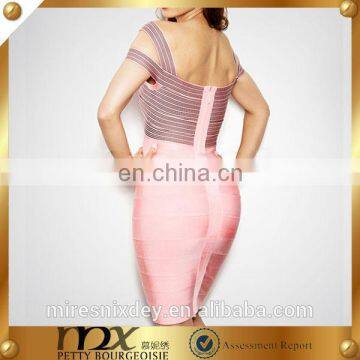 Sexy pink tight women plus size bandage dress