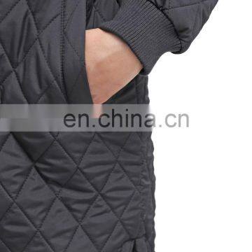 Factory OEM Women Dimond Quilted Padded Bomber Jacket
