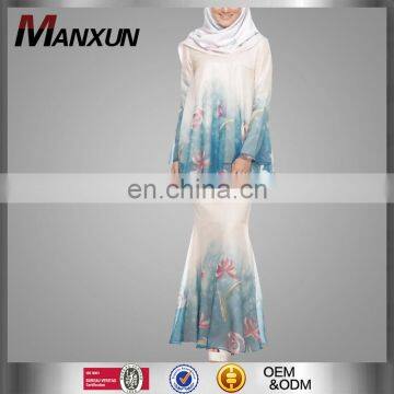 Fashion muslim baju kurung islamic women clothing in malaysia printing baju melayu