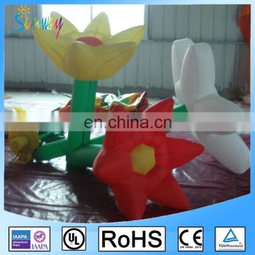 OEM White Yellow Red Inflatable Flower Chain Decoration